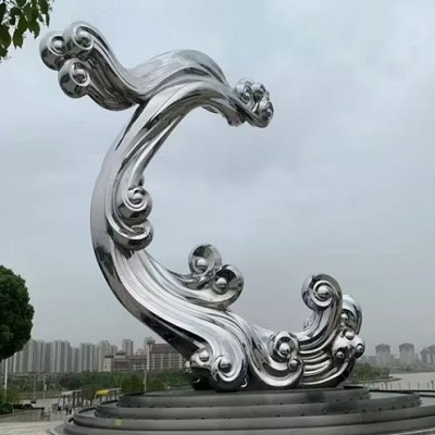 Custom Large-Scale Stainless Steel Outdoor Sculpture Custom Large-Scale Stainless Steel Outdoor Sculpture
