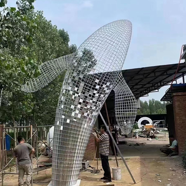Stainless Steel Whale Sculpture