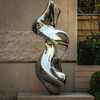 Abstract Mirror Metal Sculpture