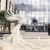 Outdoor Art Custom Modern Rise of Metal Phoenix Sculpture