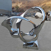Intertwined Infinity - Modern Abstract Stainless Steel Sculpture