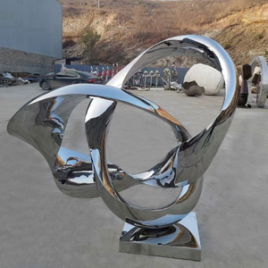 Intertwined Infinity - Modern Abstract Stainless Steel Sculpture