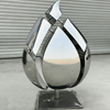 Modern Abstract Stainless Steel Water Droplet Sculpture