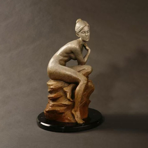 Contemplating Nude Modern Realistic Sculpture