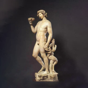 Bacchus Marble Sculpture – Classical Greek Mythology Wine God Statue