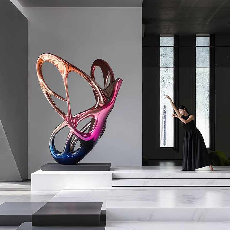 Gradient Butterfly Wing Avant-Garde Sculpture