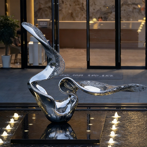 Flowing Rhythm Modern Abstract Stainless Steel Sculpture