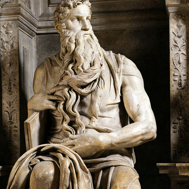 Michelangelo’s Moses Marble Sculpture