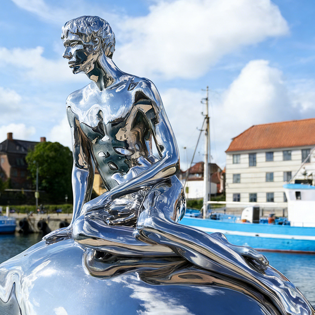 Mirror Mermaid Sculpture