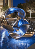 Interwoven Stellar Ring Stainless Steel Sculpture