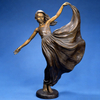 Dance of The Wind Modern Figurative Bronze Sculpture