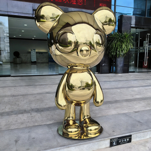 Golden Trend Bear Modern Pop Art Sculpture