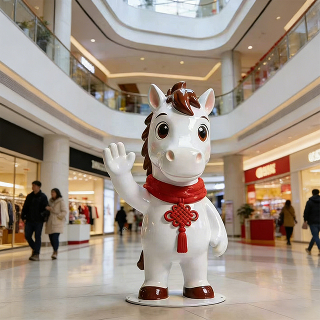 Cartoon Horse FRP Sculpture