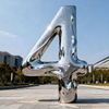 Liquid Metal Number Sculpture