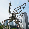 Hollow Winged Horse Metal Sculpture