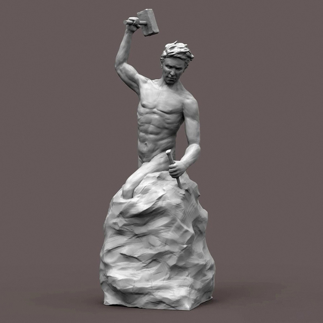 The Self-Sculptor Realistic Sculpture