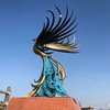 Outdoor Art Custom Modern Rise of Metal Phoenix Sculpture