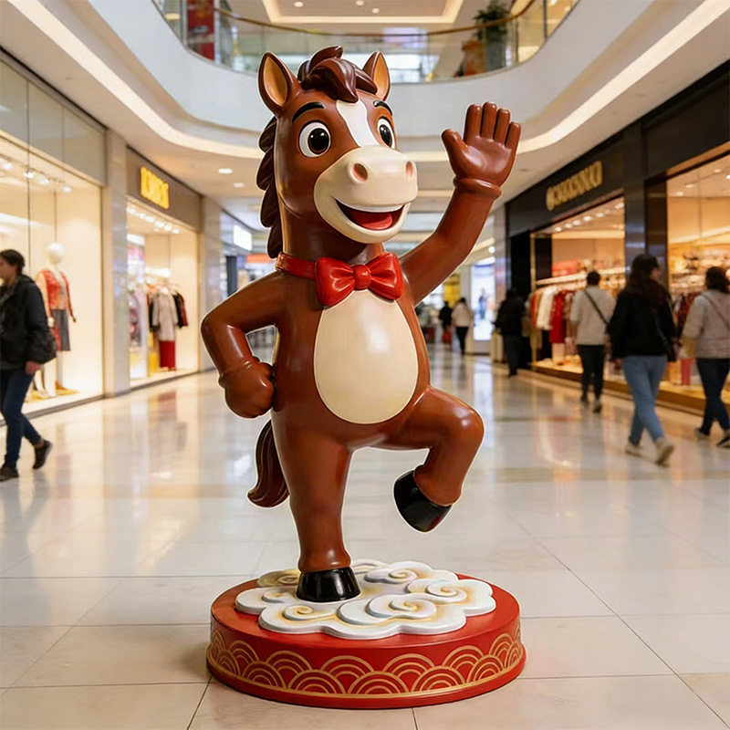 Cartoon Horse Sculpture (FRP Material)