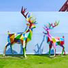 Colorful Spirit Deer Geometric Facet Stainless Steel Sculpture