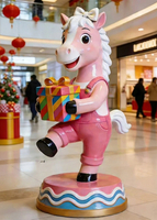 Cartoon Horse Sculpture (FRP Material)