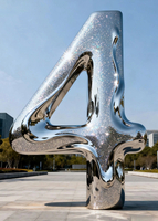Liquid Metal Number Sculpture