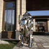 Stainless Steel Lion Sculpture