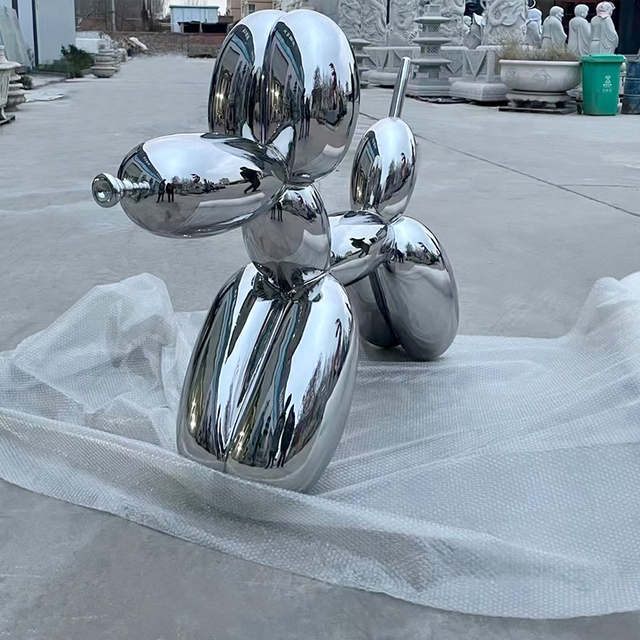 Balloon Dog Modern Pop Art Mirror-Finished Stainless Steel Sculpture