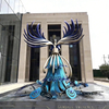 Outdoor Art Custom Modern Rise of Metal Phoenix Sculpture