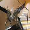 Electroplated Metal Unicorn Pegasus Sculpture