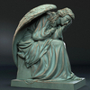 Contemplative Angel Neoclassical Sculpture
