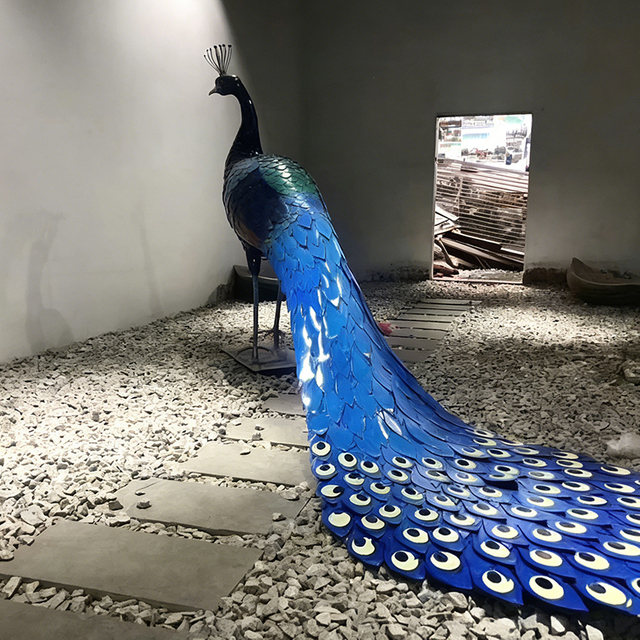Stainless Steel Peacock Sculpture