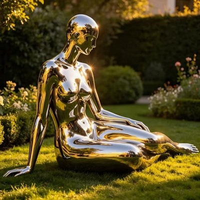 Minimalist Stainless Steel Human Sculpture Manufacturer