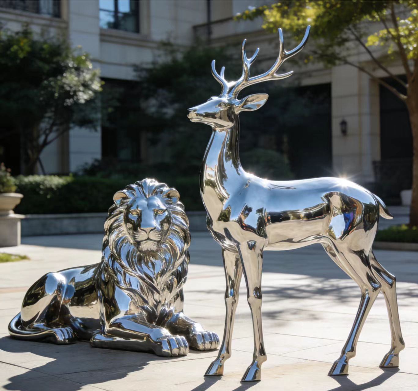 Stainless Steel Garden Sculptures Factory