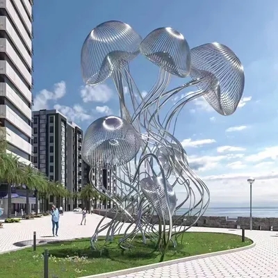 Large-Scale Abstract Metal Sculptures