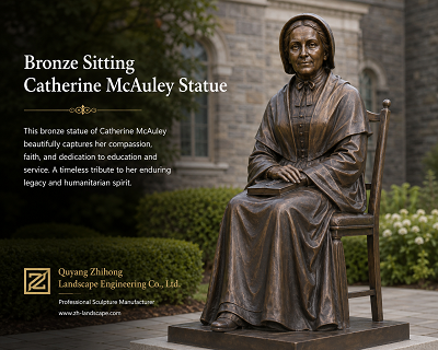 Bronze Sitting Catherine McAuley Statue
