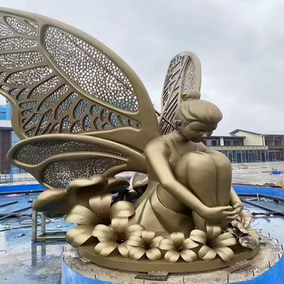 Life-Size Bronze Little Angel Guardian Statue Factory Price