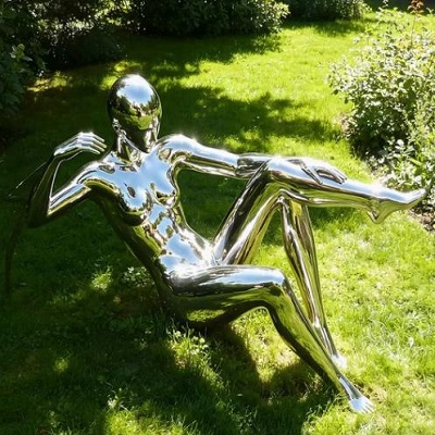 ​Stainless Steel Cross-Legged Meditating Figure Sculpture Manufacturer in China